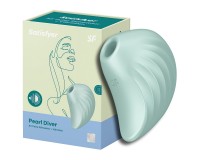 Вакуумно-волновой стимулятор с вибрацией Satisfyer Pearl Diver зеленый