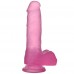 Розовый фаллос Jelly Studs Crystal Dildo Medium 18 см