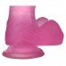 Розовый фаллос Jelly Studs Crystal Dildo Medium 18 см