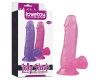 Розовый фаллос Jelly Studs Crystal Dildo Small 16 см