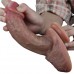 Рельефный фаллос-мулат с мошонкой Lovetoy Silicone Cock 20 см