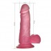 Розовый фаллос Jelly Studs Crystal Dildo Small 16 см
