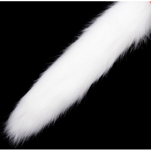 Розовая анальная пробка S с белым лисьим хвостиком 44 см Розовая анальная пробка S с белым лисьим хвостиком 44 см