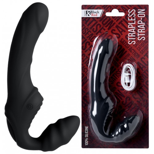 Безремневой страпон с вибрацией Black and Red by Toyfa 35 см Безремневой страпон с вибрацией Black and Red by Toyfa 35 см