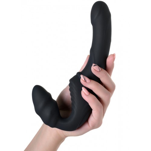 Безремневой страпон с вибрацией Black and Red by Toyfa 35 см Безремневой страпон с вибрацией Black and Red by Toyfa 35 см