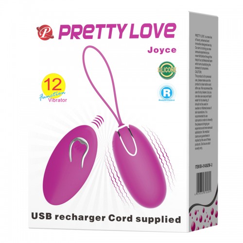 Перезаряжаемое виброяйцо с беспроводным управлением Pretty Love Joyce Перезаряжаемое виброяйцо с беспроводным управлением Pretty Love Joyce