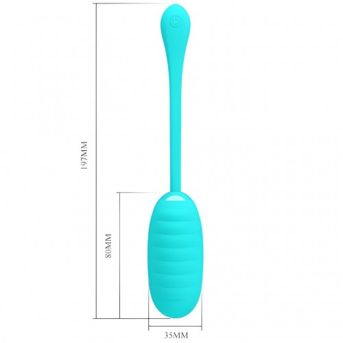 Большое перезаряжаемое виброяйцо Pretty Love Kirk мятное Большое перезаряжаемое виброяйцо Pretty Love Kirk мятное