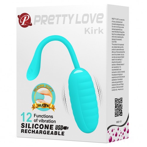 Большое перезаряжаемое виброяйцо Pretty Love Kirk мятное Большое перезаряжаемое виброяйцо Pretty Love Kirk мятное