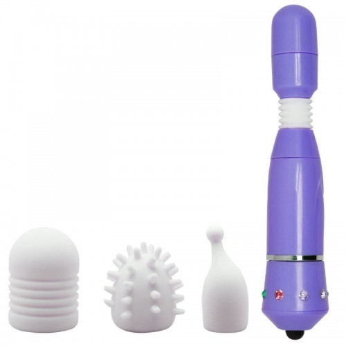 Массажёр Mini Rock с 2 насадками в комплекте Массажёр Mini Rock с 2 насадками в комплекте