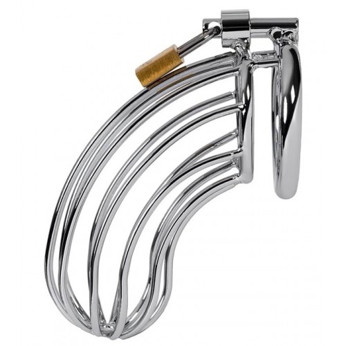 Стальной пояс верности на замке с диаметром запорного кольца 4,5 см Стальной пояс верности на замке с диаметром запорного кольца 4,5 см