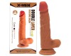 Реалистичный фаллоимитатор на присоске с мошонкой Double Layer Silicone Dildo 19 см