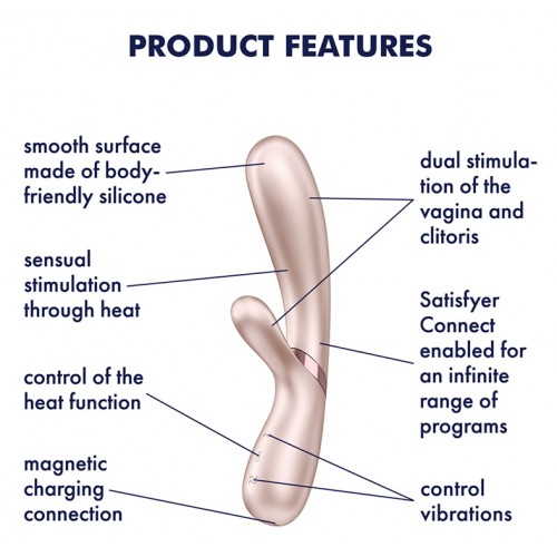 Смарт-вибратор с функцией нагрева Satisfyer Hot Lover бежевый Смарт-вибратор с функцией нагрева Satisfyer Hot Lover бежевый