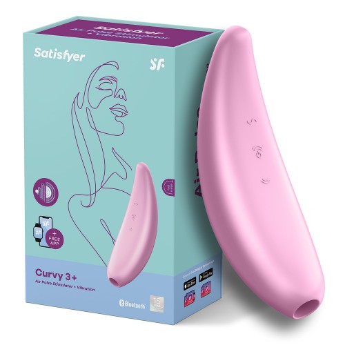 Вакуумный смарт-стимулятор клитора с вибрацией Satisfyer Curvy 3+ розовый Вакуумный смарт-стимулятор клитора с вибрацией Satisfyer Curvy 3+ розовый