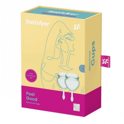 Набор менструальных чаш Satisfyer Feel Good салатовый Набор менструальных чаш Satisfyer Feel Good салатовый