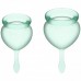 Набор менструальных чаш Satisfyer Feel Good салатовый Набор менструальных чаш Satisfyer Feel Good салатовый
