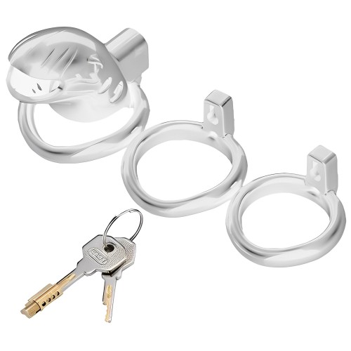 Прозрачный пластиковый пояс верности со сменными кольцами Прозрачный пластиковый пояс верности со сменными кольцами