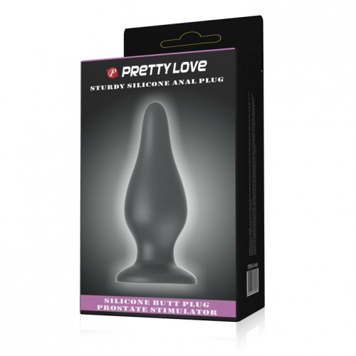 Черная анальная пробка на присоске Pretty Love Sturdy Silicone Anal Plug Черная анальная пробка на присоске Pretty Love Sturdy Silicone Anal Plug