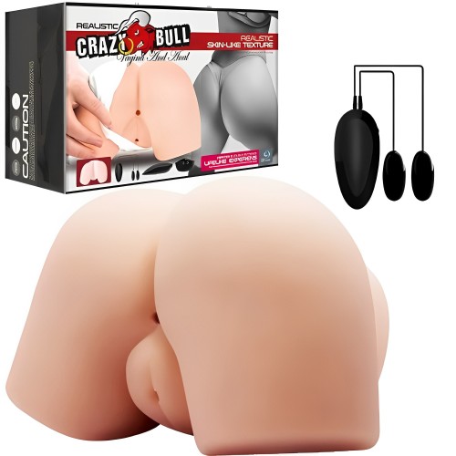 Мастурбатор Crazy Bull с двумя отверстиями и двойным виброяйцом Мастурбатор Crazy Bull с двумя отверстиями и двойным виброяйцом