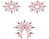Пэстисы Breast and Pubic Jewelry красные Crystal Sticker