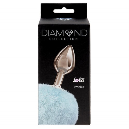 Анальная пробка с нежно-голубым хвостиком Diamond Twinkle Анальная пробка с нежно-голубым хвостиком Diamond Twinkle