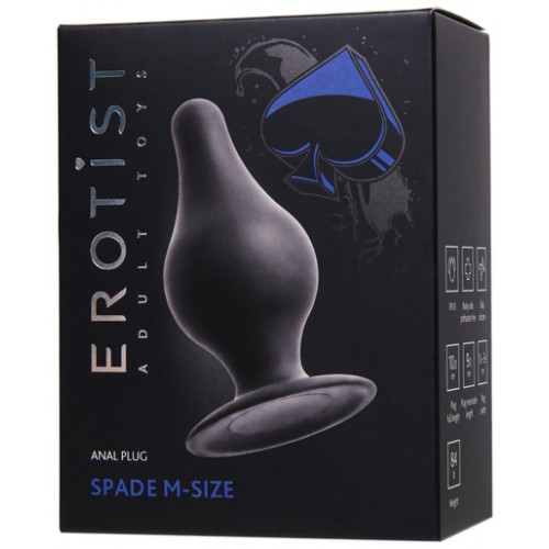 Черная анальная втулка Erotist Spade M Черная анальная втулка Erotist Spade M