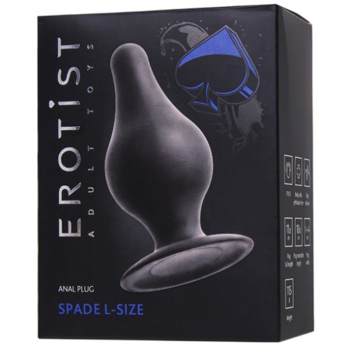 Черная анальная втулка Erotist Spade L Черная анальная втулка Erotist Spade L