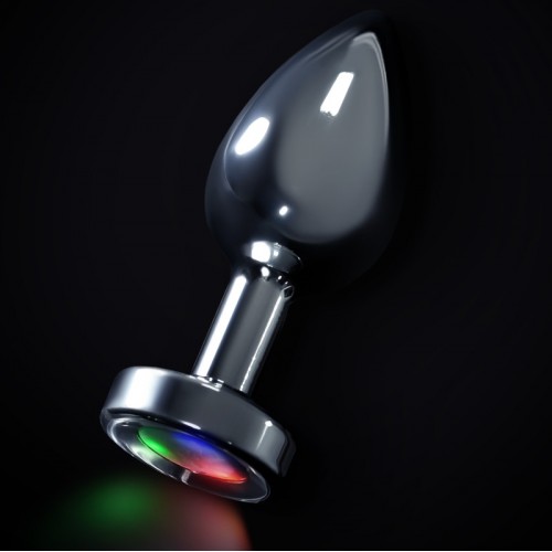 Металлическая анальная пробка Metal By Toyfa со светодиодами Металлическая анальная пробка Metal By Toyfa со светодиодами