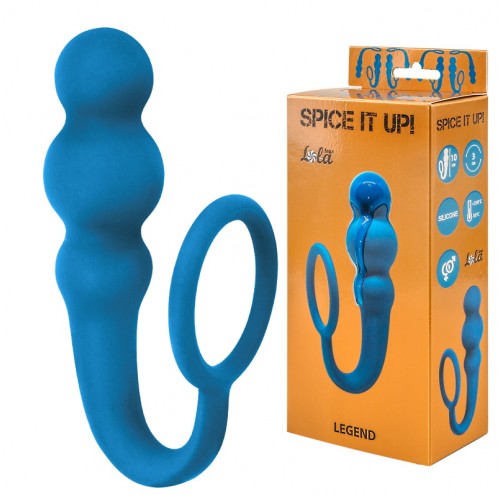 Анальная пробка с кольцом на пенис Spice it up Legend Aquamarine Анальная пробка с кольцом на пенис Spice it up Legend Aquamarine