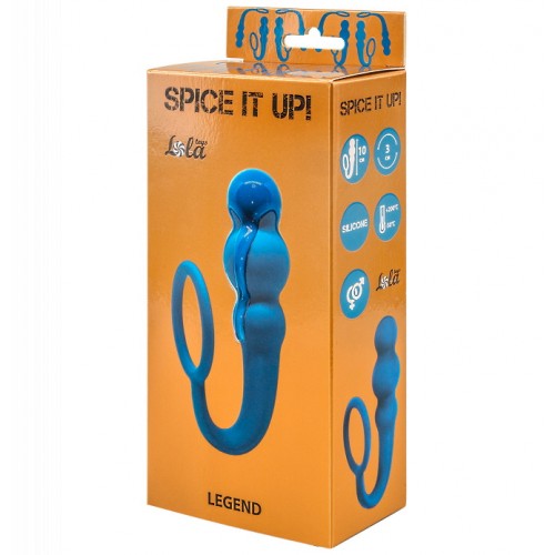 Анальная пробка с кольцом на пенис Spice it up Legend Aquamarine Анальная пробка с кольцом на пенис Spice it up Legend Aquamarine