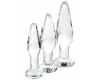Набор анальных втулок из стекла Sexus Glass