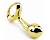 Золотистая анальная втулка с изогнутым телом