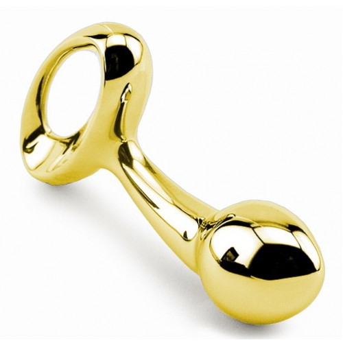 Золотистая анальная втулка с изогнутым телом Золотистая анальная втулка с изогнутым телом