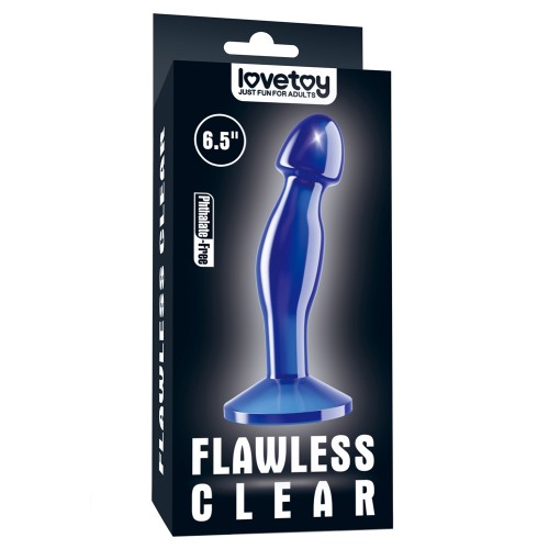 Анальная втулка Lovetoy Flawless Clear Prostate Plug синего цвета 17 см Анальная втулка Lovetoy Flawless Clear Prostate Plug синего цвета 17 см
