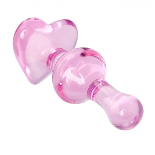 Cтеклянная анальная втулка Sexus Glass розового цвета 10 см Cтеклянная анальная втулка Sexus Glass розового цвета 10 см