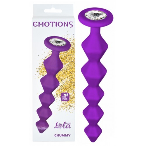 Анальная цепочка с кристаллом Emotions Chummy Purple Анальная цепочка с кристаллом Emotions Chummy Purple