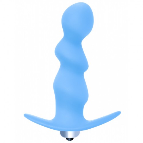 Анальная пробка с вибрацией Spiral Anal Plug Blue Анальная пробка с вибрацией Spiral Anal Plug Blue