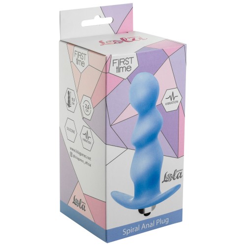Анальная пробка с вибрацией Spiral Anal Plug Blue Анальная пробка с вибрацией Spiral Anal Plug Blue
