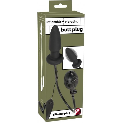 Расширяющаяся анальная пробка с вибрацией Inflatable Vibrating Расширяющаяся анальная пробка с вибрацией Inflatable Vibrating
