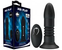Анальная вибровтулка Mr Play с поступательными движениями и беспроводным управлением