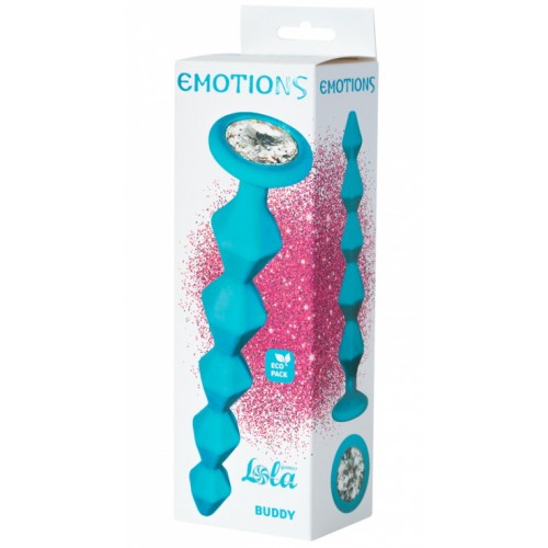 Анальная цепочка с кристаллом Emotions Buddy Turquoise Анальная цепочка с кристаллом Emotions Buddy Turquoise