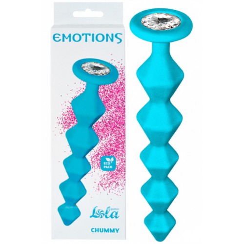Анальная цепочка с кристаллом Emotions Chummy Turquoise Анальная цепочка с кристаллом Emotions Chummy Turquoise