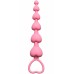 Силиконовая анальная цепочка Hearts Beads Pink Силиконовая анальная цепочка Hearts Beads Pink