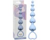 Силиконовая анальная цепочка Hearts Beads Blue