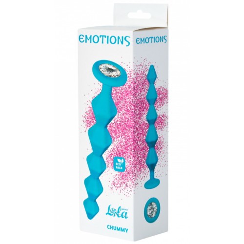Анальная цепочка с кристаллом Emotions Chummy Turquoise Анальная цепочка с кристаллом Emotions Chummy Turquoise