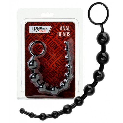 Длинная анальная цепочка черного цвета ToyFa 31 см Длинная анальная цепочка черного цвета ToyFa 31 см