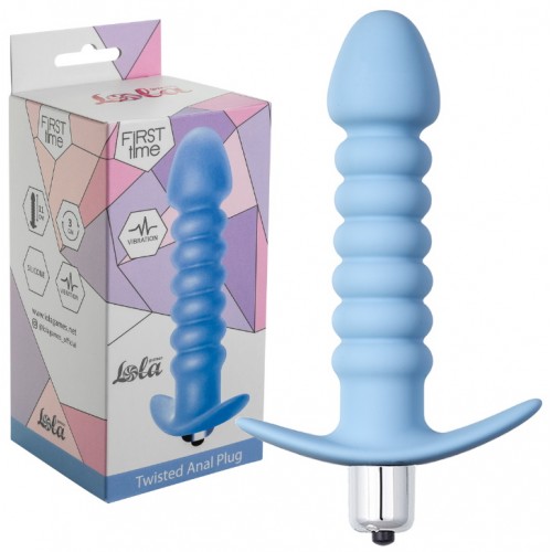 Рифленая анальная пробка с вибрацией Twisted Anal Plug Рифленая анальная пробка с вибрацией Twisted Anal Plug