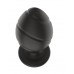 Черная силиконовая рельефная анальная пробка М Черная силиконовая рельефная анальная пробка М