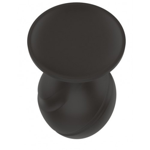 Черная силиконовая рельефная анальная пробка М Черная силиконовая рельефная анальная пробка М