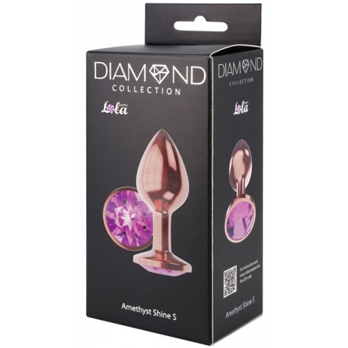 Анальная пробка Diamond Amethyst Shine S розовое золото Анальная пробка Diamond Amethyst Shine S розовое золото
