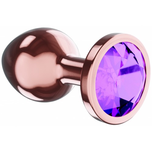 Анальная пробка Diamond Amethyst Shine S розовое золото Анальная пробка Diamond Amethyst Shine S розовое золото